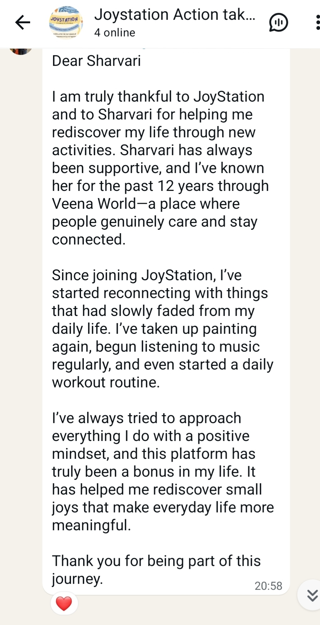 Testimonial - Coach Sharvari Sinde 5