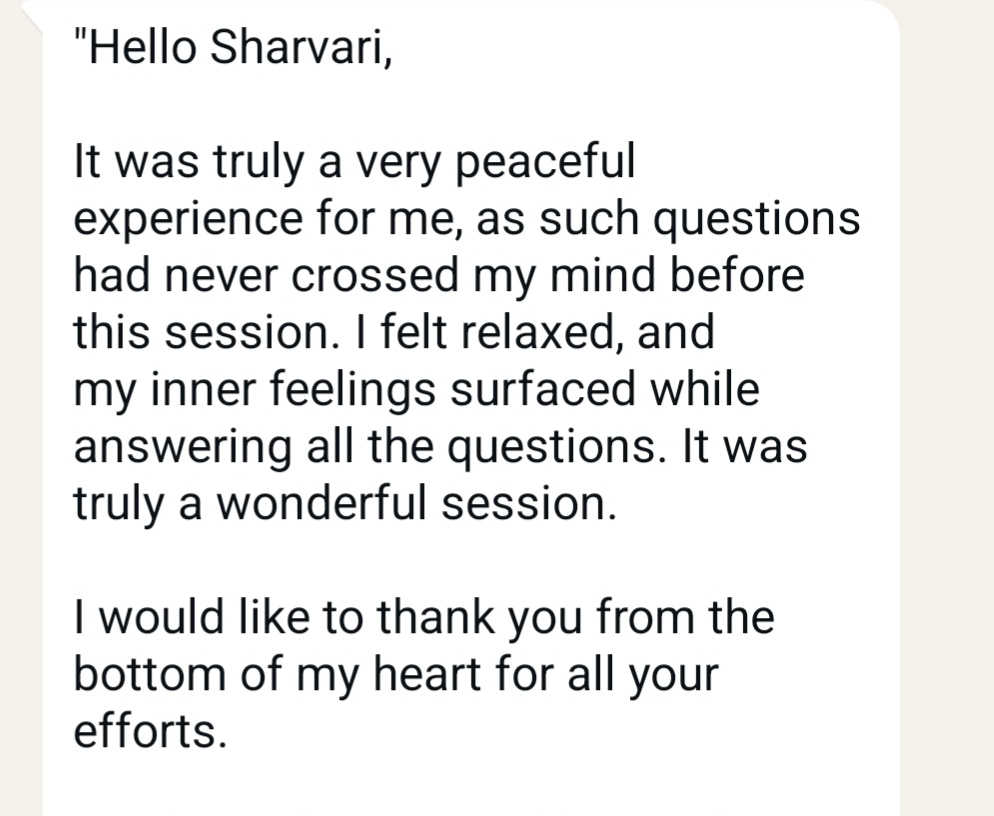 Testimonial - Coach Sharvari Sinde 2